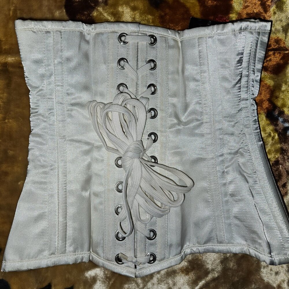 NWT S 24" OFF-WHITE BRIDAL MAIDEN CORSET TIGHT LACING - Picture 7 of 13